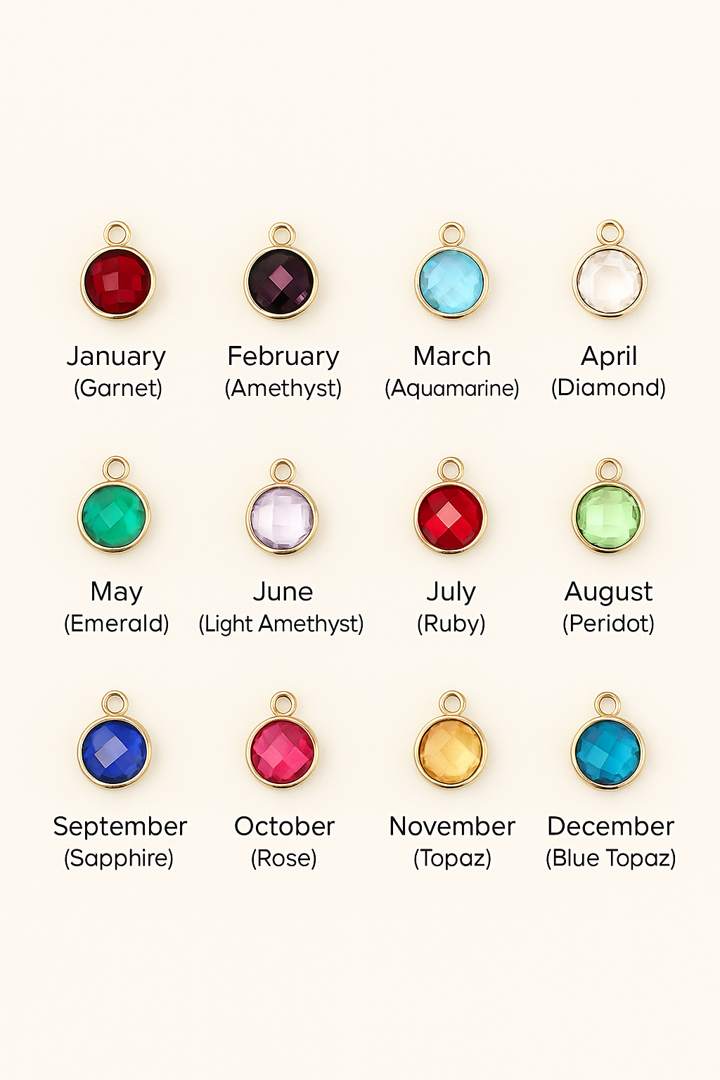 Custom Family Birthstone & Name Disc Necklace – Personalized Mom Jewellery (1–5 Names)