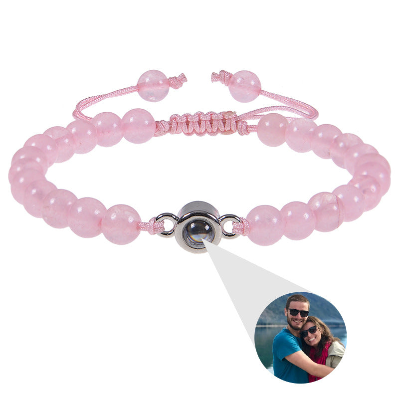 Chinese-Style Lucky Stone Bracelet – Custom Nano-Projection Photo Bracelet